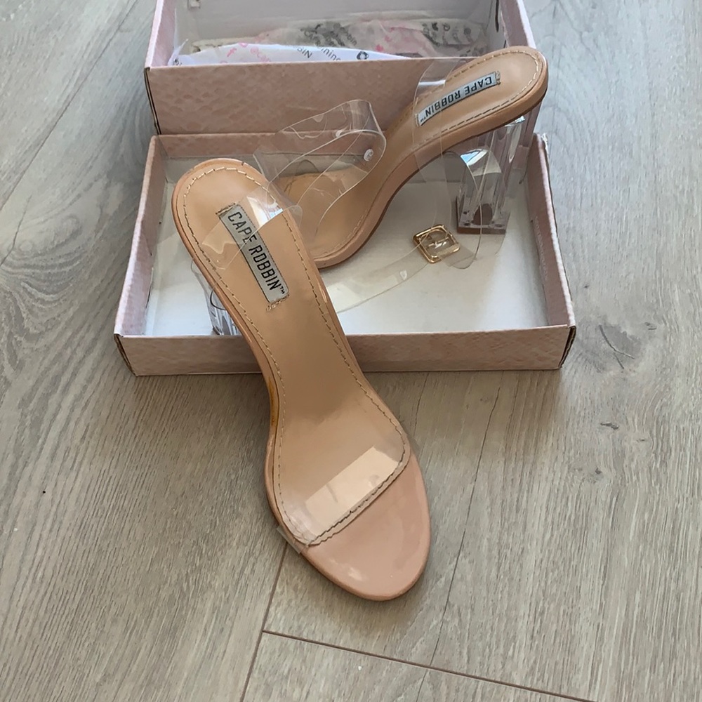 Cape Robin Venus Lucite heels